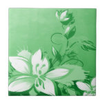 Green Garden Floral Tile