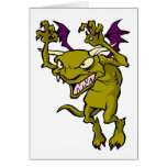 Green Gargoyle Greeting Cards