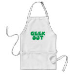 Green Geek Out Text Design Apron