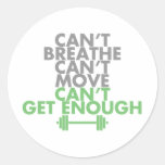 Green "Get Enough" Round Stickers