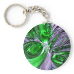 Green Ghost Abstract Keychain