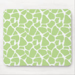 Green Giraffe Print Mousepad