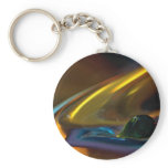 Green glass eye keychains