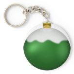 Green Glass Globe Christmas Ornament keychains