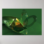 Green Glass Objects Poster