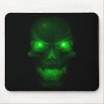 Green Glowing Skull mousepads