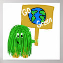 Green go green planet posters