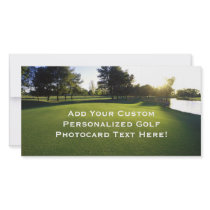 Green Golf Course at Dawn Photo Card Template