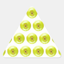 Green Granny Smith Apples Seamless Background Triangle Sticker