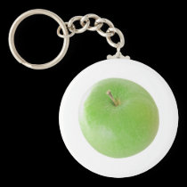 Green Granny Smith healthy vegetarian cuisine food keychains