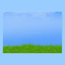 Green Grass & Blue Sky Background business cards