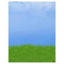 Green Grass & Blue Sky Background Full Color Flyer