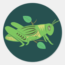 Green Grasshopper Sticker