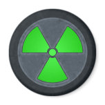 Green & Gray Radiation Symbol Magnet