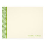 Green Greek Key Pattern Thank You Notes Personalized Invites
