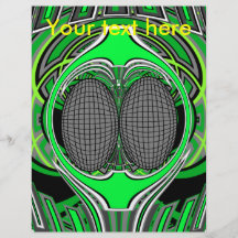 Green grey superfly design custom flyer
