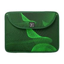 Green Grid Wave Macbook Pro Sleeve