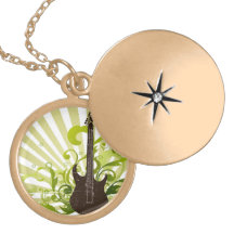 Green Grunge Guitar Custom Jewelry