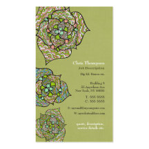 Green Health Services Floral Business Card