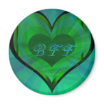 green heart bff magnets