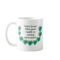 GREEN Hearts n Green STARS mugs