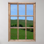 Green Hill View from a Window posters