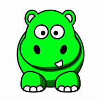 Green Hippo  Photo Sculpture