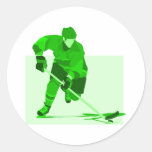 Green Hockey Logo Stickers