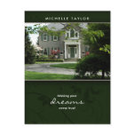 Green Home Real Estate House Postcard