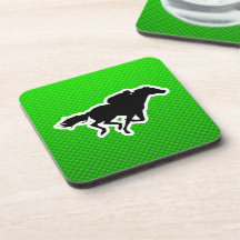 Green Horse Racing Drink Coaster
