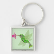 Green Hummingbird Keychain