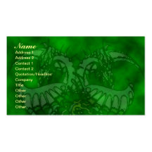 Green Ice Dragonheart Business Card Templates