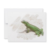 Green Iguana Lizard Invitation
