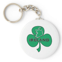 Green Ireland Shamrock Key Chains