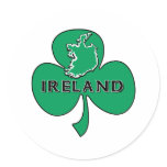 Green Ireland Shamrock stickers