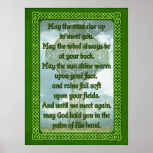 Green Irish Blessing Posters