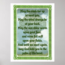 Green Irish Blessing Print