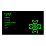 Green Irish Celtic Knot Business Card