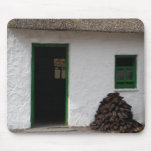 Green irish Cottage with turf mousepads
