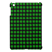 Green Irish four leaf clover design - small iPad Mini Cover