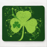 Green Irish Shamrock mousepads