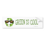 GREEN IS COOL bumper stickers