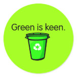 Green is keen. stickers