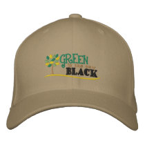 Green Is New Black Embroidered Baseball Cap