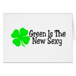 Green Is The New Sexy Irish Clover cards