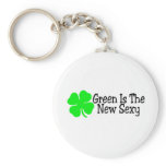 Green Is The New Sexy Irish Clover keychains