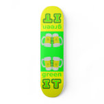 green IT The MUSEUM gibsphotoart Beer Glasses Skate Board Decks
