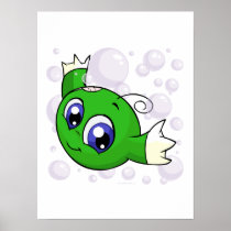 Green Kiko swishing through Kiko Lake posters