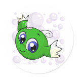 Green Kiko swishing through Kiko Lake stickers