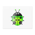 Green Ladybug postcards